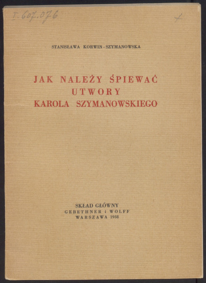Jak należy śpiewać utwory Karola Szymanowskiego