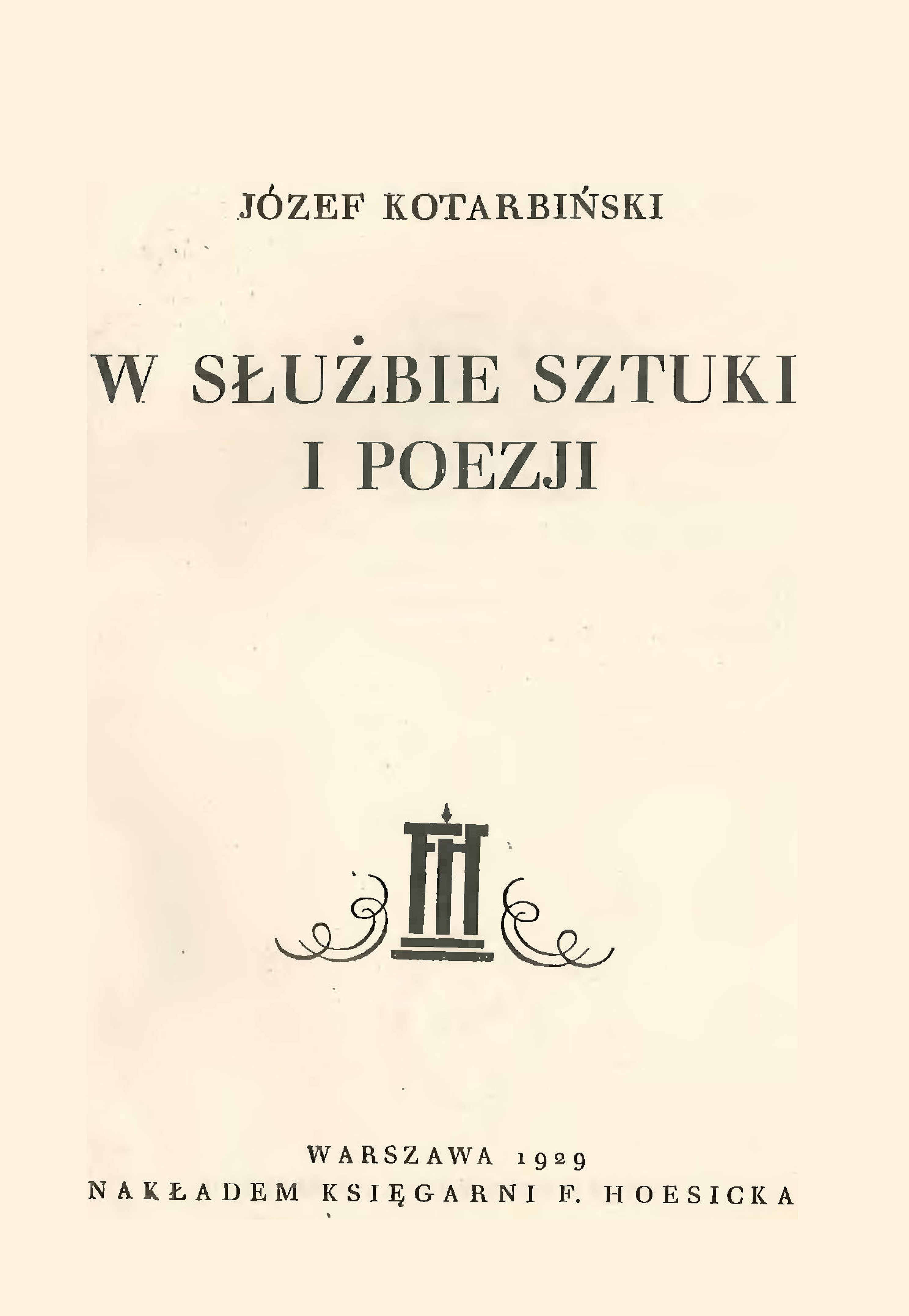 W służbie sztuki i poezji