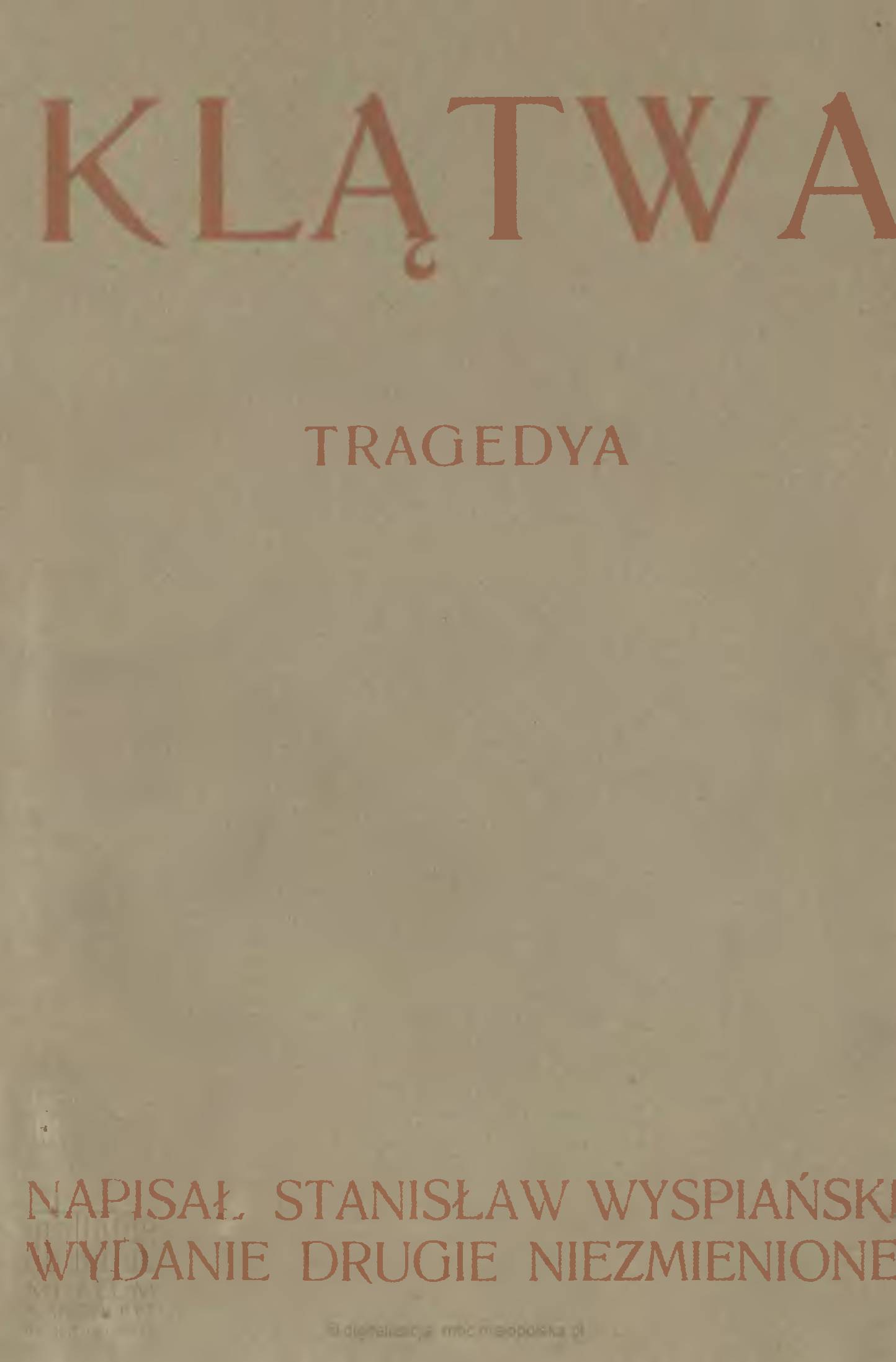 Klątwa : tragedya