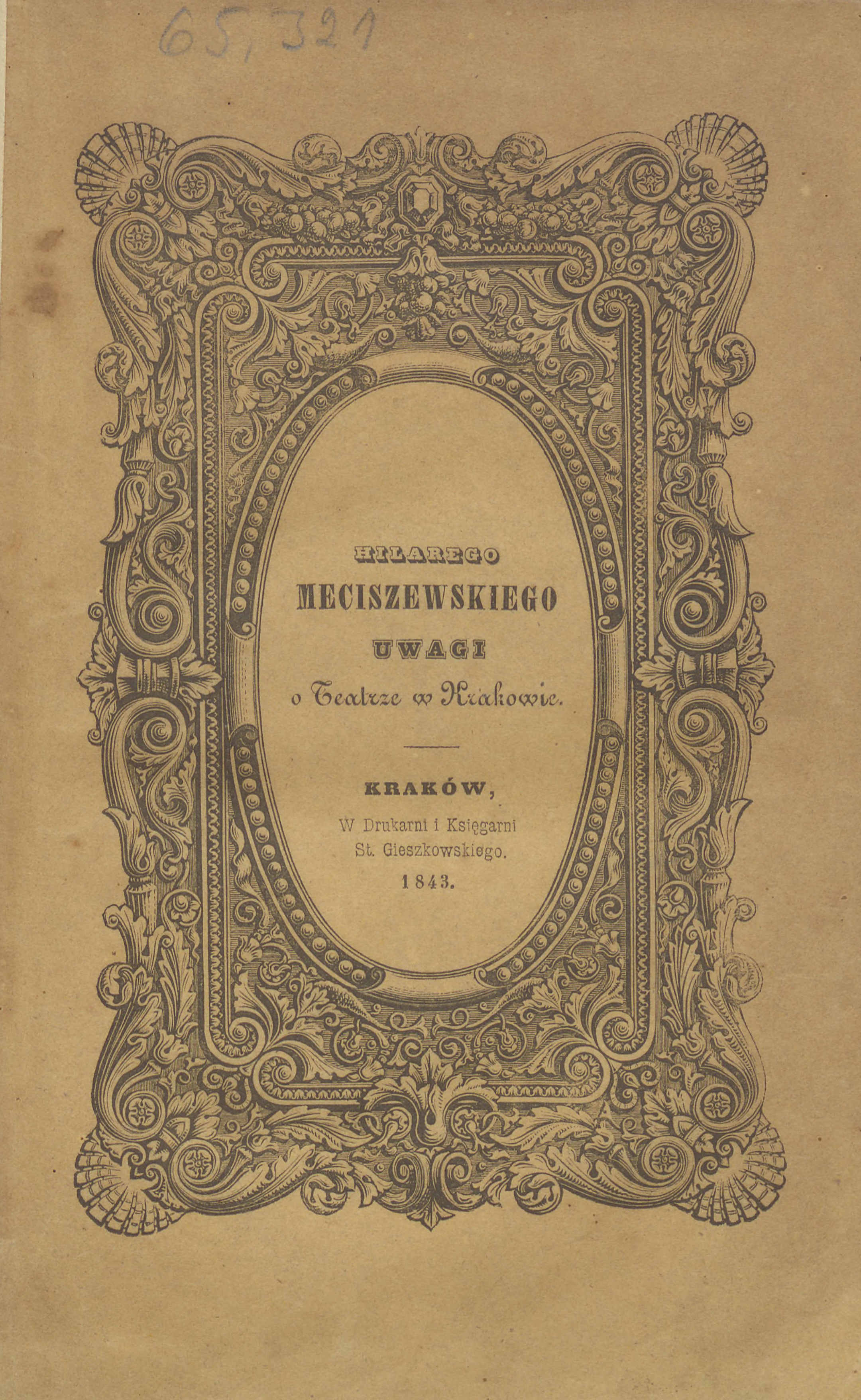 Uwagi o teatrze krakowskim 